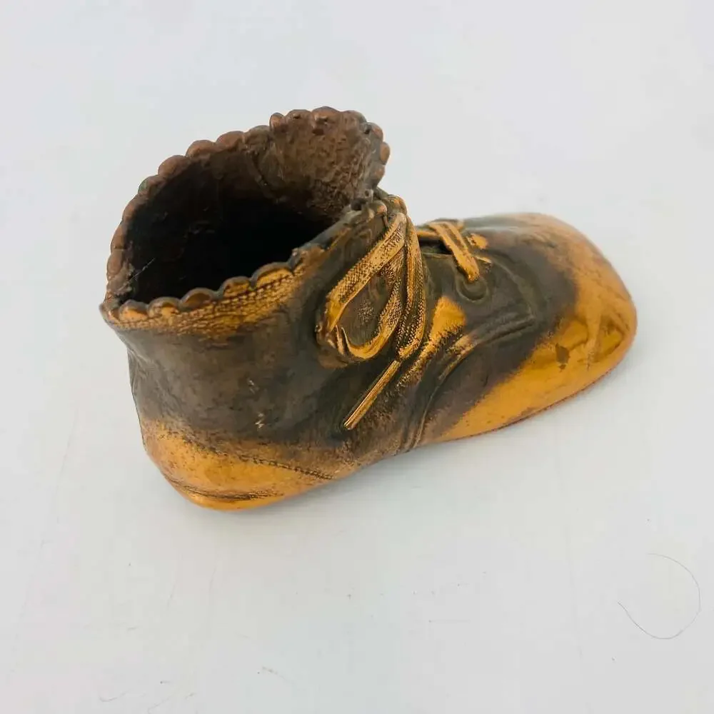 Vintage Bronzed Copper Baby Shoe 4